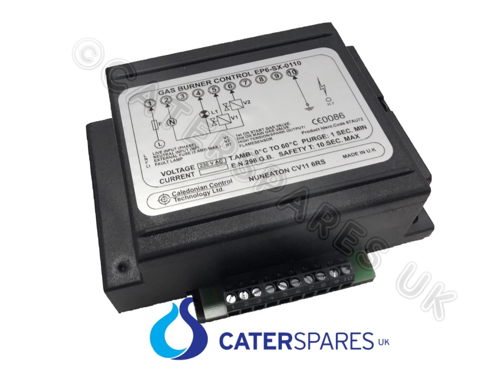 FISH & CHIP RANGE GASBRENNER STEUERUNG ZÜNDBOX TYP EP6-SX-0110 CALEDONIAN  - Bild 1 von 1