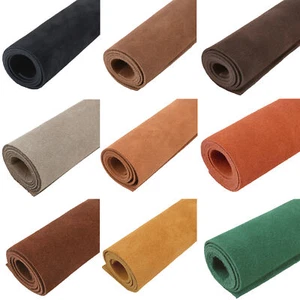 1.5-2.0mm Thick Suede Cowhide Leather Skins Cow Crafts Pieces Tooling Leather - Picture 1 of 77