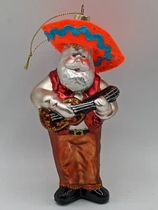Christmas Mariachi Santa Ornament Southwest Mexico Feliz Navidad - Picture 1 of 8