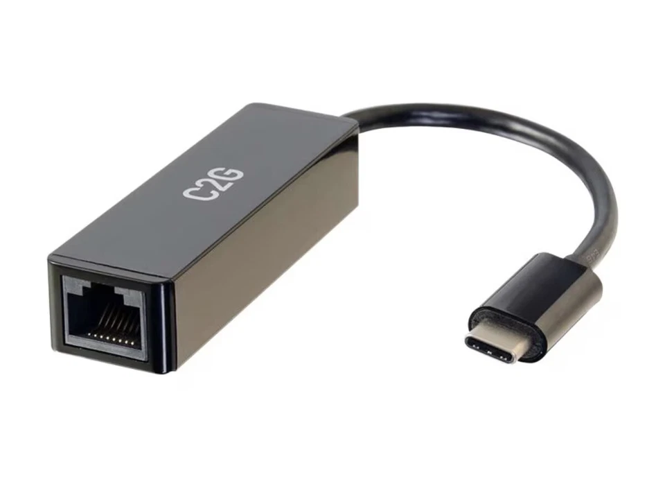 C2G USB-C-auf-RJ-45-Stecker-zu-Buchse-Netzwerkadapter  - Bild 1 von 1