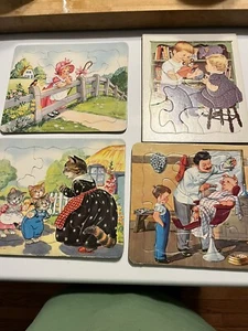 Vintage 4 Children’s Puzzles Nice! Complete! - Picture 1 of 6