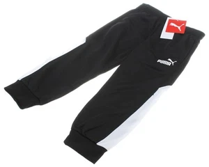 Puma Boy's Fleece lined Track Pants; Black & White (Kids Size 5) - Picture 1 of 5