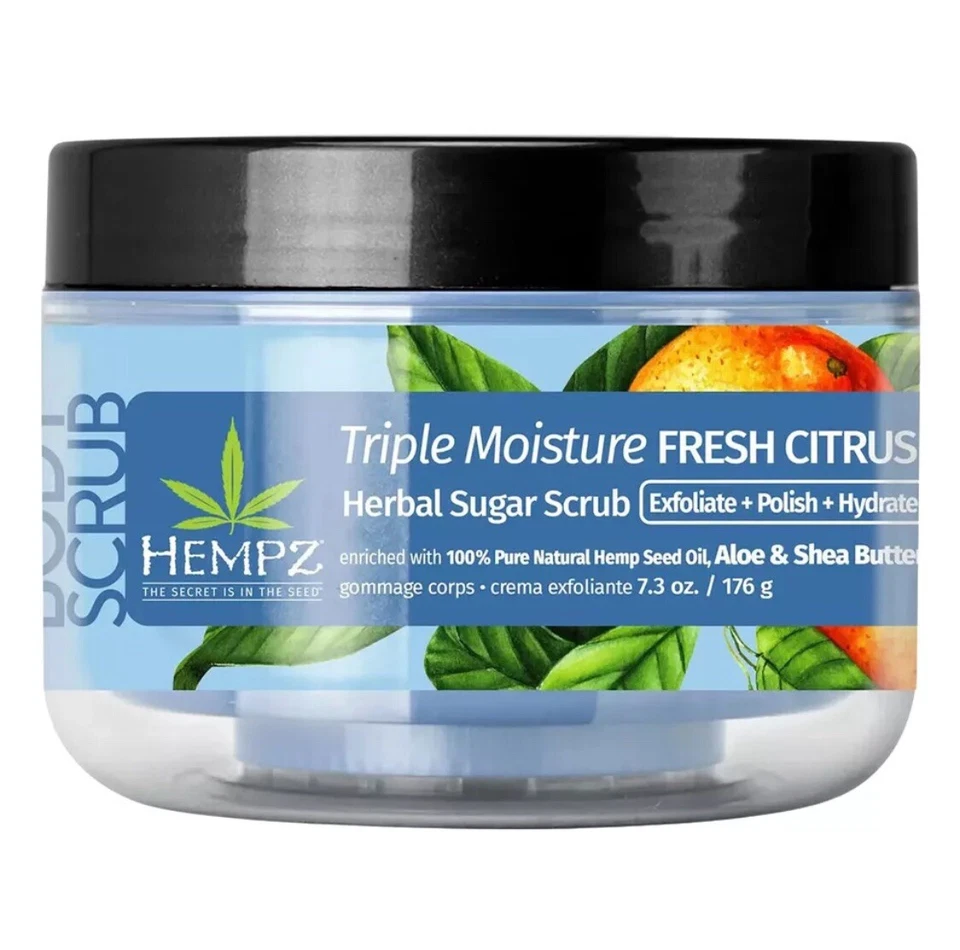 Hempz Triple Moisture Fresh Citrus Herbal Sugar Scrub