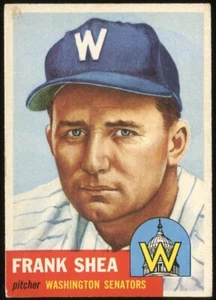 1953 Topps #164 Frank "Spec" Shea Washington Senators - White Biography - Picture 1 of 2