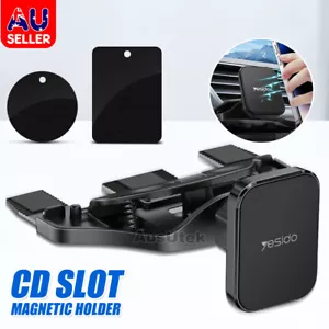 Universal Magnetic Car Phone Stand CD Slot Mount Holder For Mobiles iPhone 16 - Picture 1 of 12