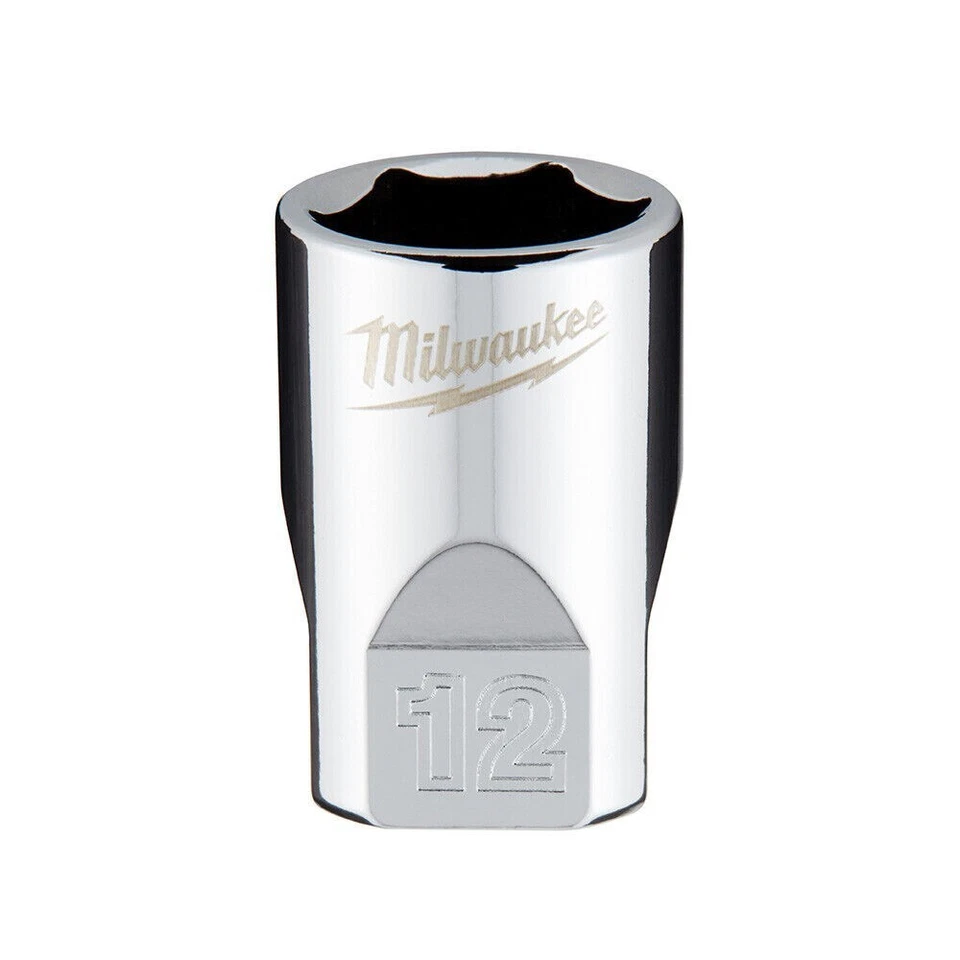 Milwaukee 45-34-9038 1/4 Drive 12mm Metric 6-Point Socket - Image 1 of 1