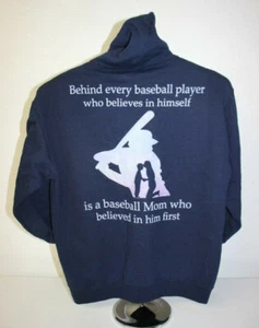 Behind every baseball player..is a baseball MOM.. Hoodie Sweatshirt, Med, Blue - Bild 1 von 5