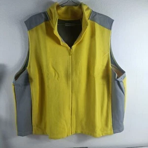 Chaleco polar cremallera completa Marsh Landing para mujer talla M amarillo gris - Imagen 1 de 3