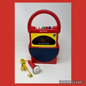 Vintage Sony My First Sony TCM-4000 Cassette Recorder With Original Microphone - Picture 1 of 10