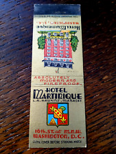 Vintage Matchbook: Hotel Martinique, Washington, DC