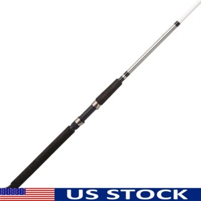 Alpha Bigwater 12ft Spinning Rod Durable Tubular Glass Medium Heavy Fishing Gear - Image 1 of 4