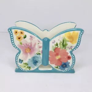 The Pioneer Woman "Breezy Blossom" Schmetterling Keramik Serviettenhalter NEU - Bild 1 von 5