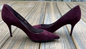Christian Dior Cherie Red Suede Pointy Pumps, Size 37.5 - Picture 1 of 8