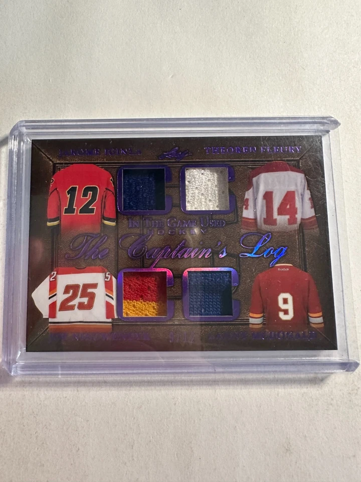 K86,396- 2020-21 ITG Used The Captain's Log Relic Purple #TCL22 Iginia/Fleury/12 - Image 1 of 1