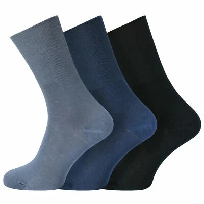 3 pares de calcetines BAMBOO súper suaves de lujo para hombre colores surtidos 6-11 Foto 1 de 4