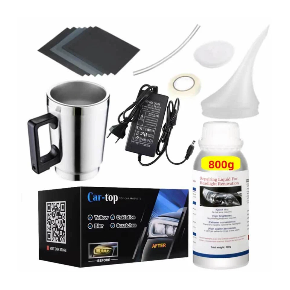 Scheinwerfer Wiederherstellung Set 800g Aufbereitung Politur Restauration Dampf - Bild 1 von 4
