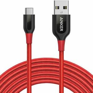 USB Type-C Cable Anker Powerline+ USB-A 10ft Double-Braided Nylon Fast Charging