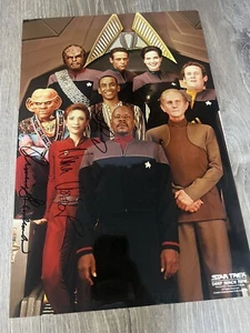 star trek deep space nine autograph multiple cast members (rack) - Picture 1 of 4
