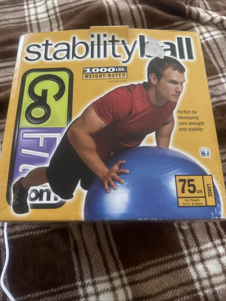 Bola de Ejercicio GoFit Core Estabilidad con Bomba 75CM Gran Peso Caja Abierta Foto 1 de 4