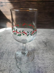 Libbey Holly Berry Wassergläser Kelche Weihnachten Urlaub Trinkgeschirr Tasse Winter  - Bild 1 von 5