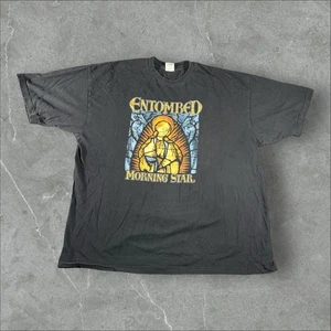 Vintage Entombed Shirt Mens XXL Black Y2K Morning Star Death Metal Band Cygnus - Picture 1 of 6