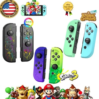 NEW For Nintendo Switch Joy Con Wireless Controller Gamepad Left & Right 1 Pair - Image 1 of 4