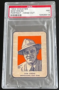 1952 WHEATIES SAM SNEAD ROOKIE PORTRAIT PSA 7ONLY 7 GRADED HIGHER #1 ALL TM WINS - Picture 1 of 4