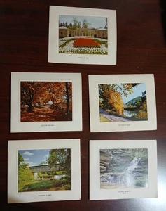 5 Vintage Americana Note Cards - Bright of America - Seasons in Ohio - no box - Picture 1 of 13