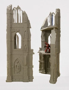 Two Large Gothic Ruined Towers Scenery For 28mm Tabletop Wargame - Picture 1 of 5