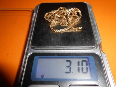 ELEGANTE CADENA CAJA ITALIANA MILOR ORO AMARILLO MACIZO 14K VINTAGE 18 PULGADAS NECESITA REPARACIÓN Foto 1 de 4