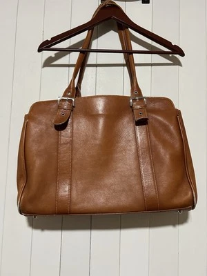 Bolso para portátil Piel de cuero genuino tostado clásico unisex Foto 1 de 4