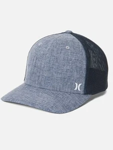 Hurley Mini Icon Mesh Cap / Hat Size S/M Heathered Blue / Navy Flexfit - Picture 1 of 4