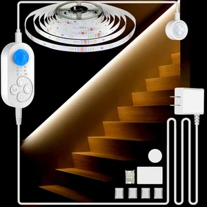 Dual Sensor Stair Light Strip, Double Motion Activated Sensor LED Strip Light... - Bild 1 von 8