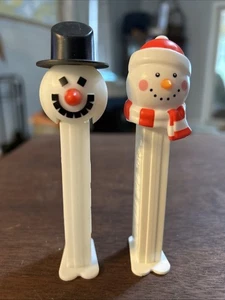 Set of 2 Snowman Pez Dispensers; Used, With Feet - Picture 1 of 1