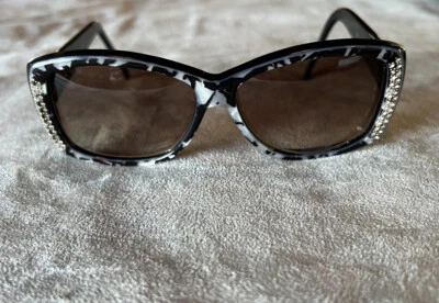 Gafas de sol vintage Brigitte Bardot Riva CS 161 marcos blancos y negros 57-13-146 Foto 1 de 4