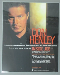 Don Henley promo standup ORIGINAL "Inside Job" release WB 8 X 10 inches EAGLES ! - Picture 1 of 2