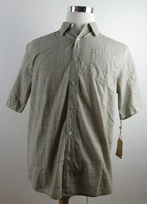 Camisa a Cuadros Method Manga Corta (Marrón) Talla Mediana con Bolsillo Frontal Izquierdo Foto 1 de 4