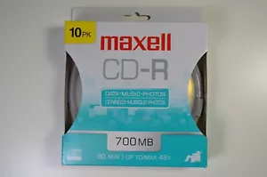10 PK Maxell Photo CD-R Compact Disc 48x Digital Images 700MB - Picture 1 of 2