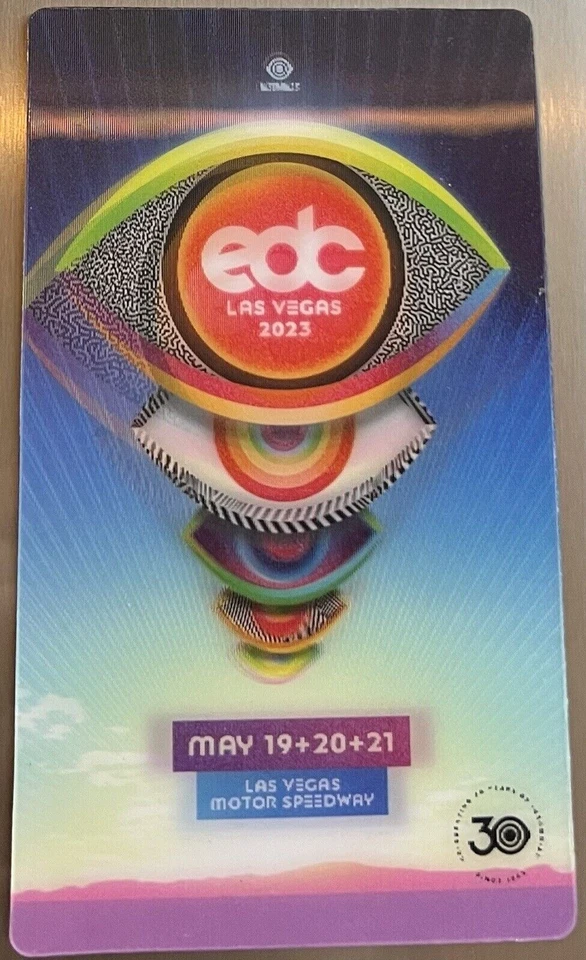 EDC Las Vegas 2023 Collectible Magnet Electric Daisy Carnival 30th Anniversary - Image 1 of 1