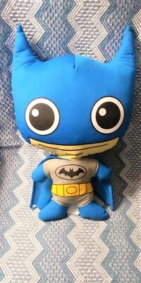 Кукла DC Comics Batman Six Flags Texas Big Head синяя плюшевая мягкая 16 дюймов  - Изображение 1 из 2