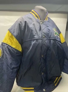 Vtg Nutmeg by Campri University of Notre Dame Irish Varsity quilted jacket Sz L - Picture 1 of 10