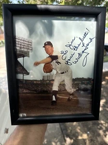 Whitey Ford Autographed Framed Signed York Yankees - Picture 1 of 5