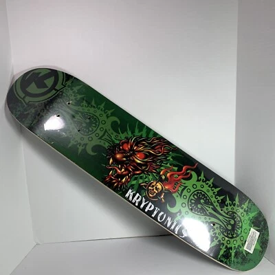 Kryptonics By Bravo tabla de skate Green Dragons Skull 13,25” distancia entre ejes  Foto 1 de 4