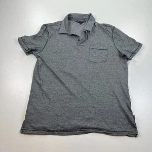 John Varvatos Polo Shirt Mens Medium Gray Cotton Designer Preppy Casual - Picture 1 of 7