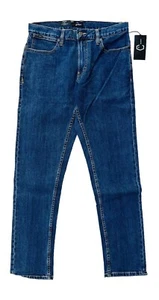 RVCA Daggers Blue Slim Denim Slim Straight Jeans Men's Size 32 Medium Wash - Picture 1 of 12