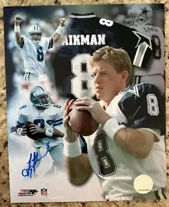 TROY AIKMAN HoF foto firmata DALLAS COWBOYS 8"X10" con certificato di autenticità - Foto 1 di 2
