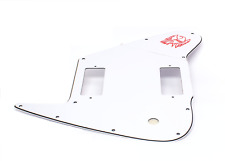 White Non Reverse Pickguard Red Logo 3 Ply GuitarSlinger Parts to fit Firebird ®