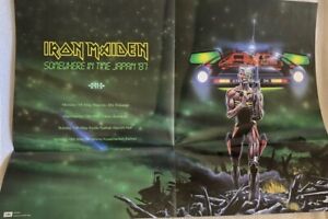IRON MAIDEN "STRANGER IN A STRANGE LAND" ULTRA-RARE ORIGINAL 1987 COLOR POSTER!!