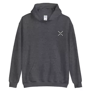 XRP Embroidery Hoodie Crypto Trading Trader Gift Ripple Sweatshirt - Picture 1 of 14