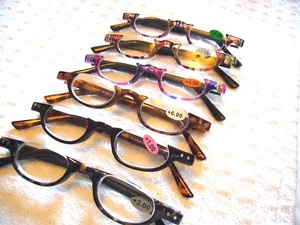 Gafas de lectura para mujer extra fuerza 1,00 ~ 6,00 hombres 1/2 luna 1/2 sin montura R559 - Imagen 1 de 27